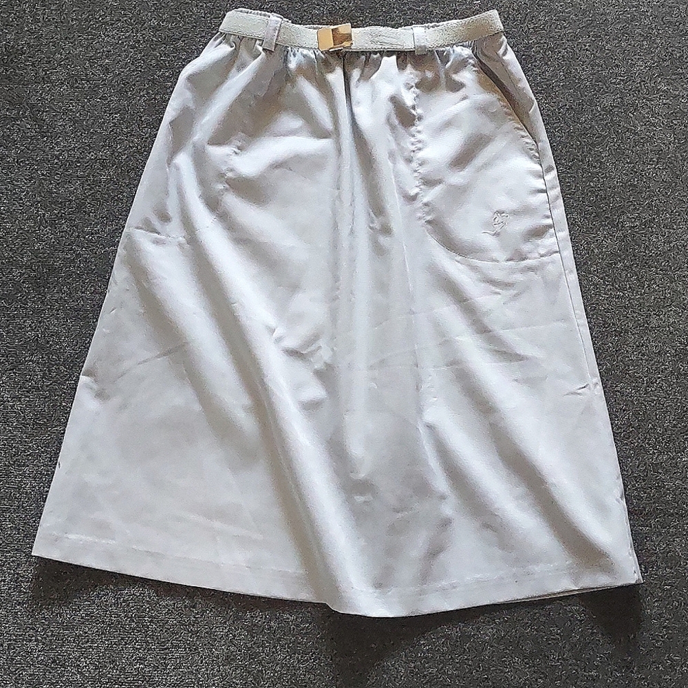 Vintage 70s Hunter Glen Sportive Midi Skirt Oversized Pockets NWOT